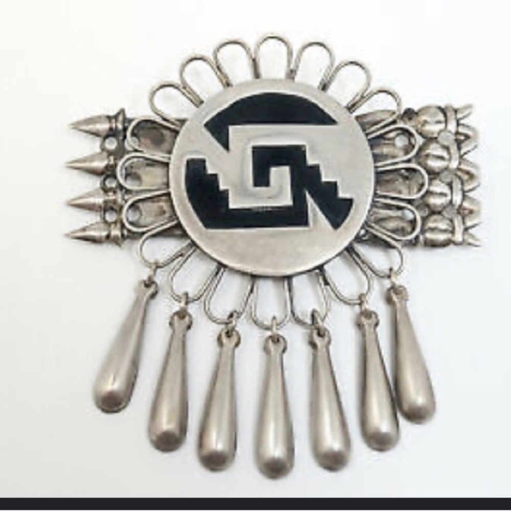 Sterling Native American Brooch